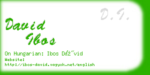 david ibos business card